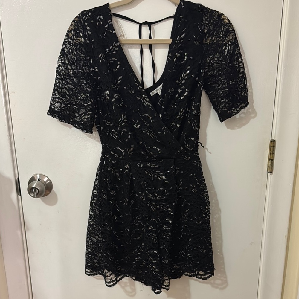 Charlotte Russe Black Puff Sleeve Mini Dress